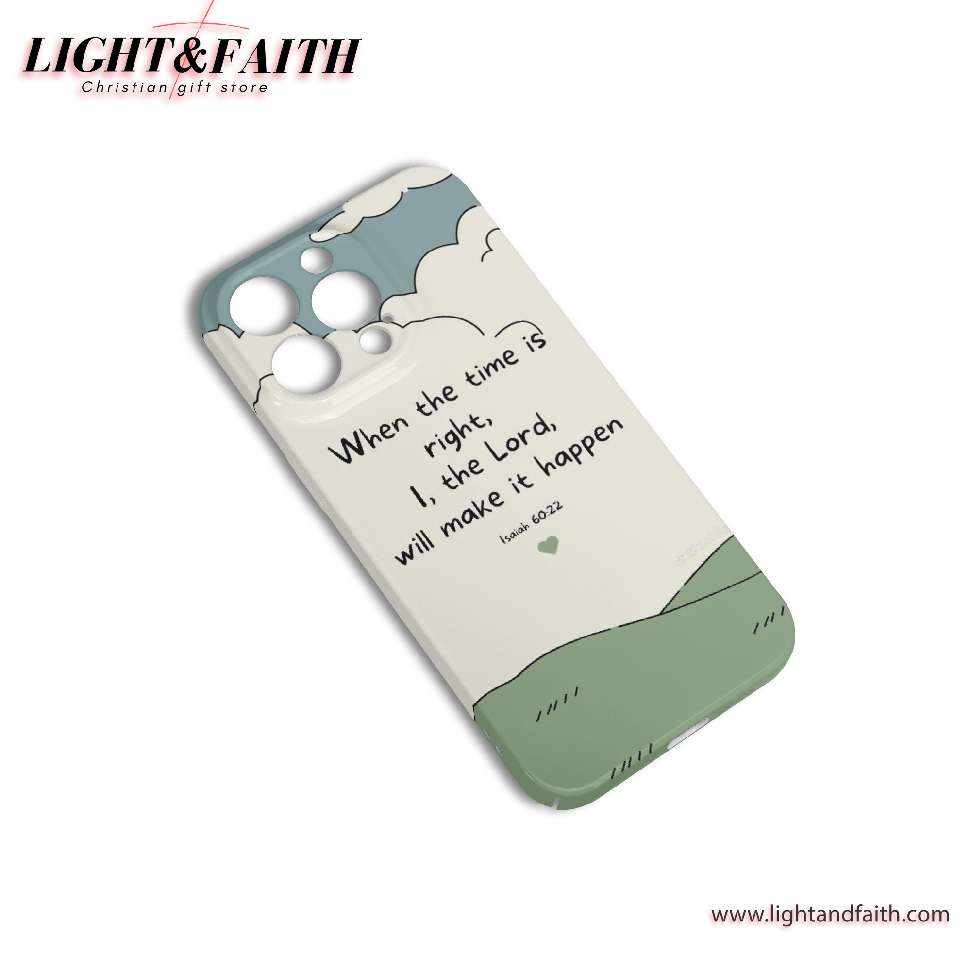 When the time is right - Isaiah 60:22 Phone Case, Christian Phone Case, Bible Verse Phone Case, Religious Gift, PCLAF41
